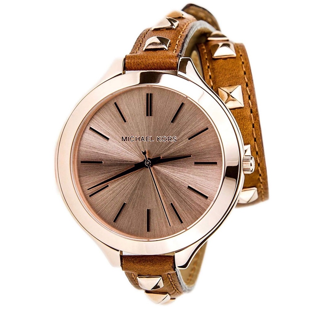 Michael Kors leather wrap watch